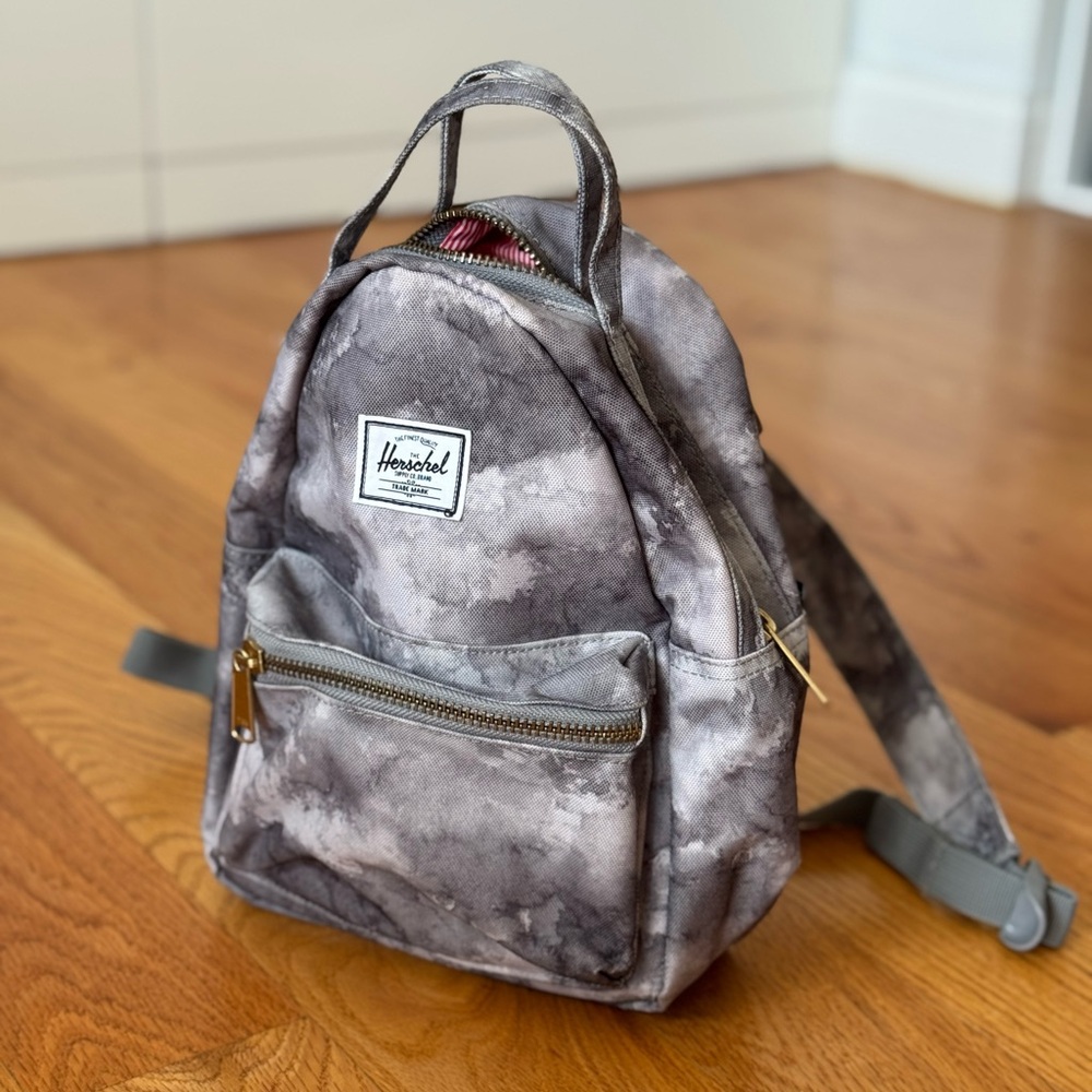 Herschel Supply Company Marble Gray Backpack with Gold Accents
